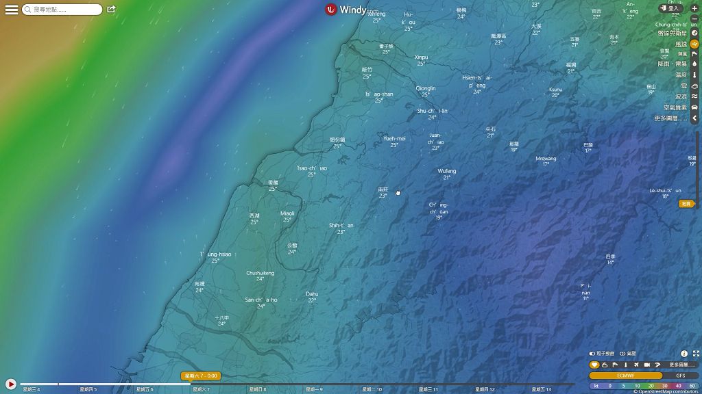 windy風場預報圖